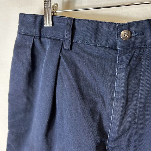 Polo Ralph Lauren Tyler Navy Double Pleated Relaxed Classic Chino Shorts Size 34 - Picture 3 of 12